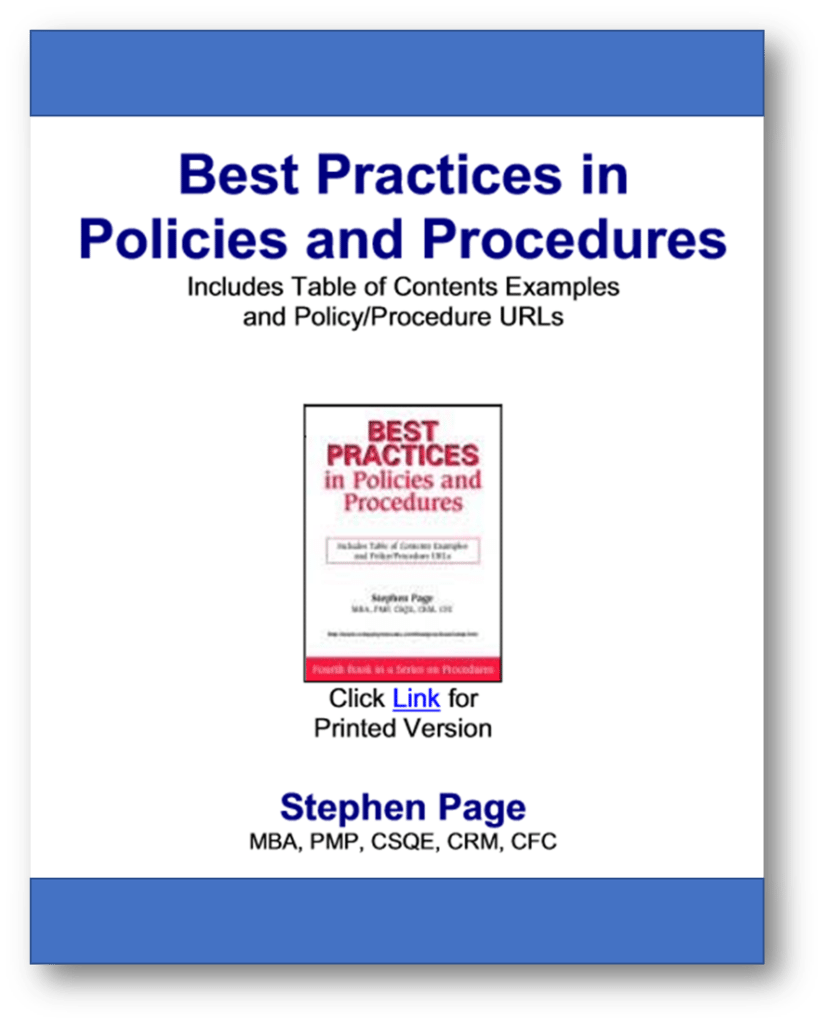 best practices in policies and procedures